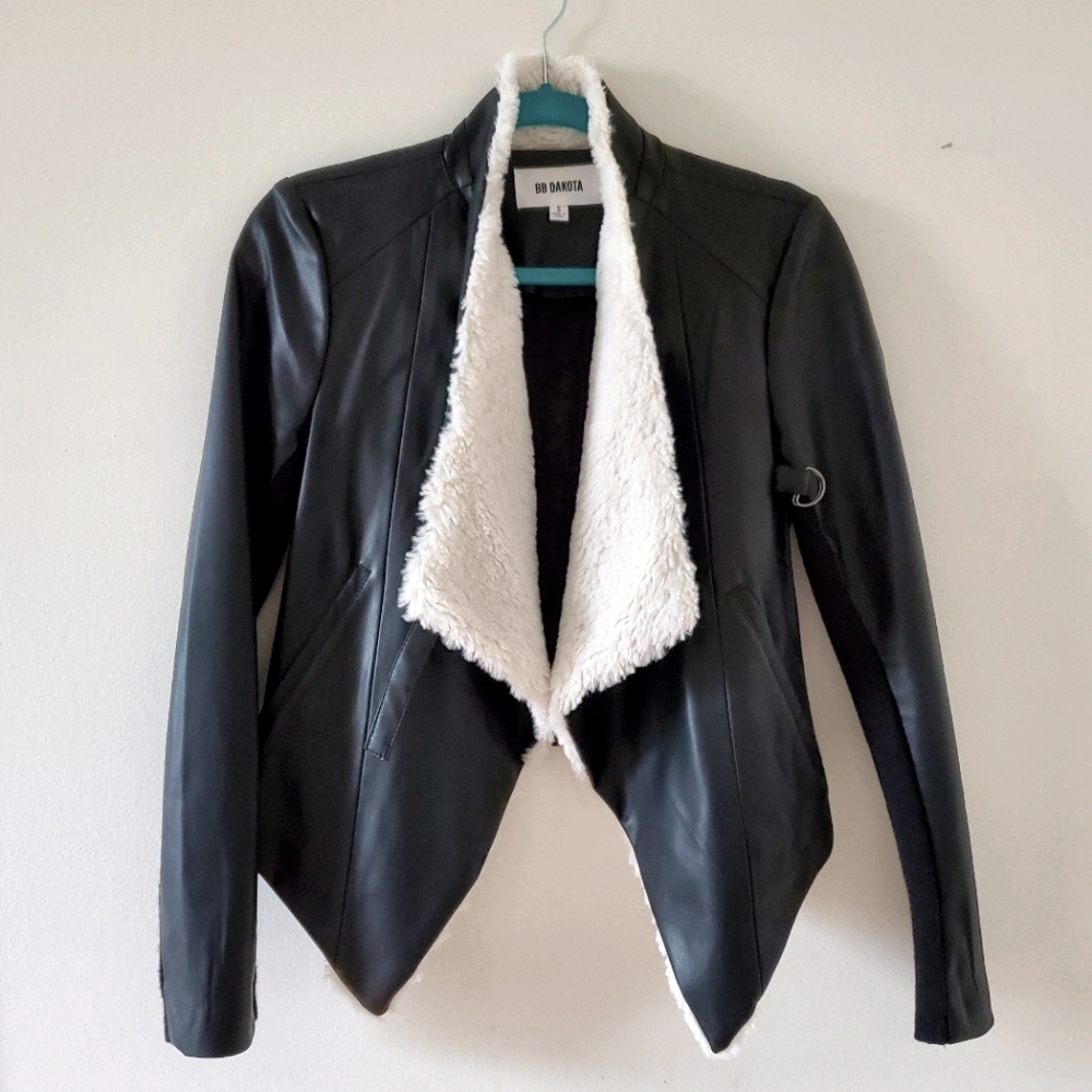 BB Dakota UO Faux Leather Cropped Jacket